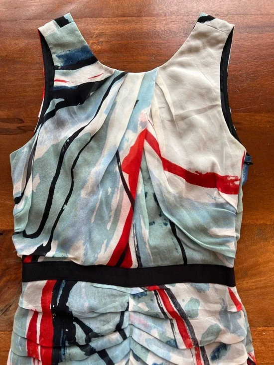 Diane von Furstenberg Womens Sleeveless Sheath Silk Dress Size 2 - Picture 12 of 13